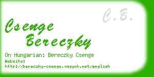 csenge bereczky business card